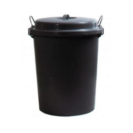 Cubo de Basura Negro con Tapa 100 L.