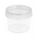 Tapa envase transparente circular 120 ml. Caja 2500 uds.