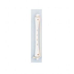 BOLSA 12 BIGUDIES 7cm PLASTICO BLA/ROS - 7mm