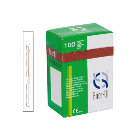 Aguja Cobre siliconada (100 uds) Ener-Qi 0,26x13 mm