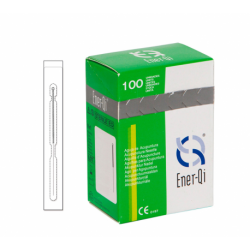 Aguja China plata siliconada sin guía (100) Ener-Qi 0,32x13 mm