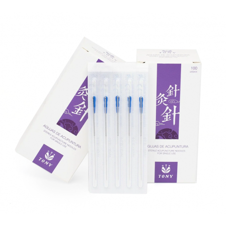 Agujas de acupuntura TONY (100 uds) 0,30 x 50