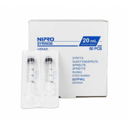 Jeringas NIPRO 3 cuerpos 1 ml Luer Lock céntrico (Caja 100 ud)