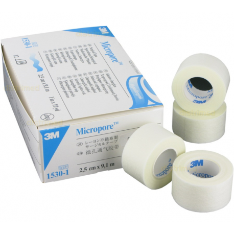 Esparadrapo Micropore Papel 5 cm x 9.14 m (6 rollos)