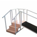 Escalera y Rampa 5 peldaños - altura regulable