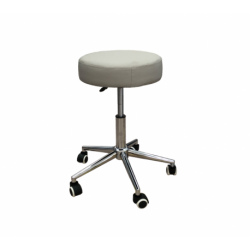 Taburete HC Gris Base cromada
