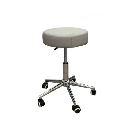 Taburete HC Gris Base cromada