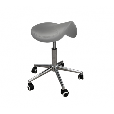 Taburete Pony HC Gris Base Cromada