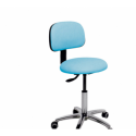 Taburete Circular Cromada Respaldo S4609