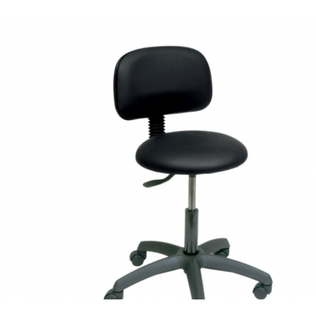 Taburete Circular Respaldo S2609 Base negra