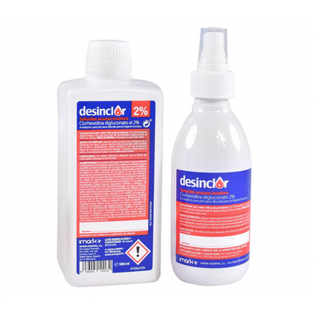 Clorhexidina Desinclor Solución acuosa 250 ml con pulverizador