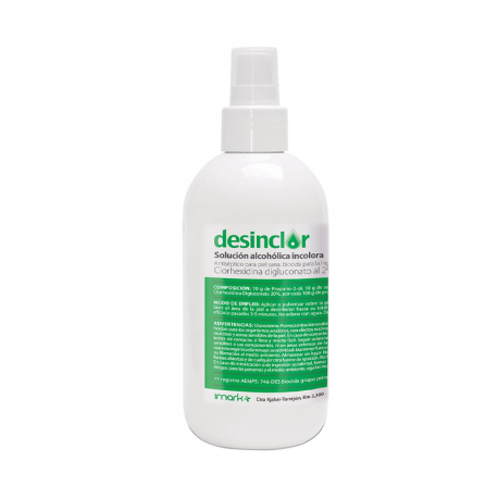Clorhexidina Desinclor Solución alcohólica 250 ml con pulverizador