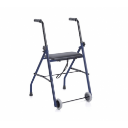 Andador con 2 ruedas y asiento simple