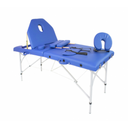 Camilla Plegable Aluminio con respaldo HC Azul 70 x 186 cm