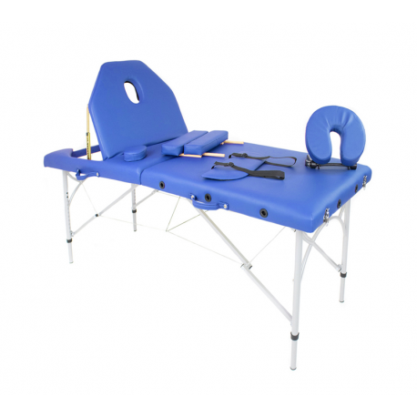 Camilla Plegable Aluminio con respaldo HC Azul 70 x 186 cm