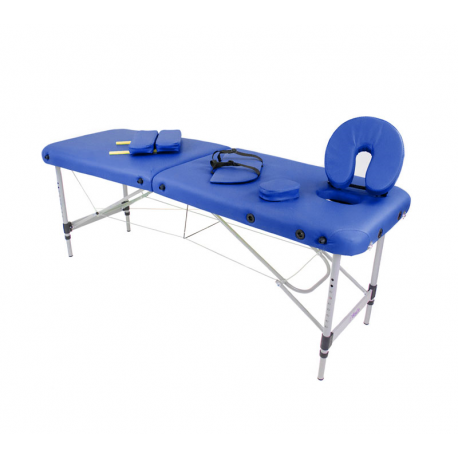 Camilla Plegable Aluminio sin respaldo HC Azul 60 x 186 cm