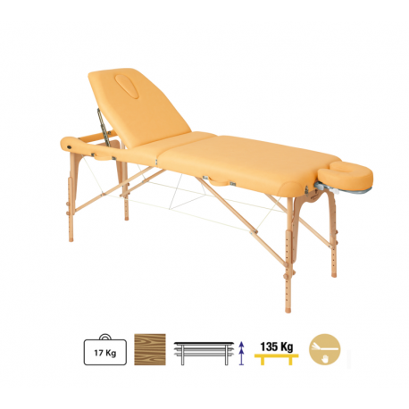 Camilla Plegable Madera C3616 70 x 186 cm. Respaldo T22