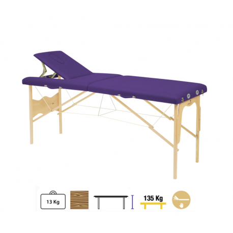 Camilla Plegable Madera C3215 62 x 182cm. Respaldo T23