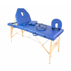 Camilla Plegable Madera con respaldo HC Azul 70 x 186