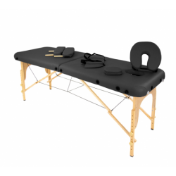 Camilla Plegable Madera sin respaldo HC Negra 60 x 186 cm