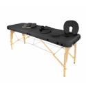 Camilla Plegable Madera sin respaldo HC Negra 60 x 186 cm