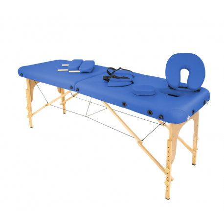 Camilla Plegable Madera sin respaldo HC Azul 60 x 186 cm