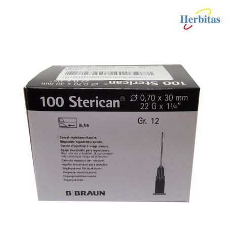 Agujas Sterican Negro 30x7