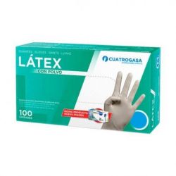 Guantes Látex con Polvo Cuatrogasa-XL