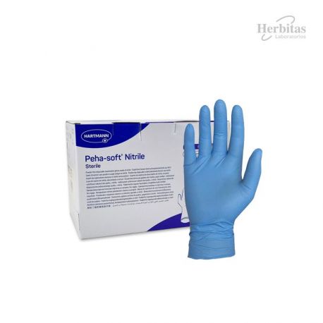 Guantes nitrilo estériles PEHA-SOFT 50p talla S
