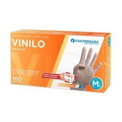 Guantes Vinilo sin polvo Cuatrogasa-XL