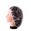 Gorros desechables de plástico con goma, 100 unid.