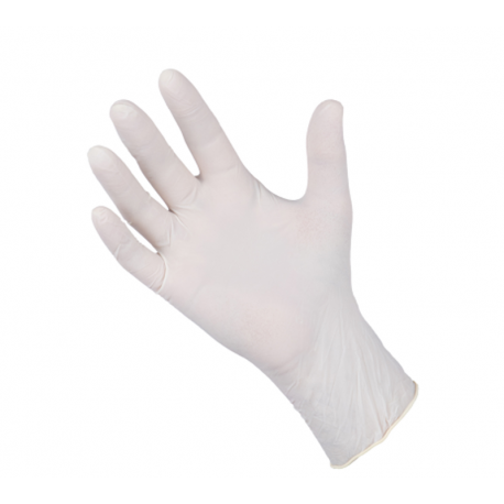 Guantes de latex sin polvo, caja 100 und.