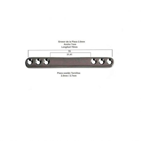 Placa Sostén 2.0mm 6 Orificos