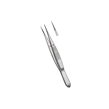 Pinza Iris Micro Sin Diente 9cm