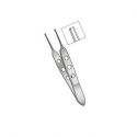 Pinza Sutura Pherson Recta Con diente 5,5cm