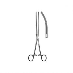 Pinza Clamp Intestinal Atraumática Curva Linea Black Line 16cm