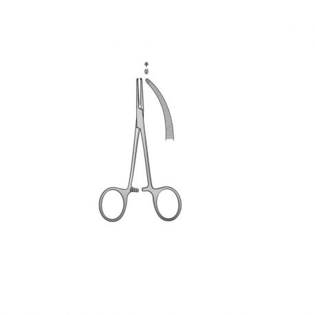 Pinza Kocher Curva 14cm Con Diente
