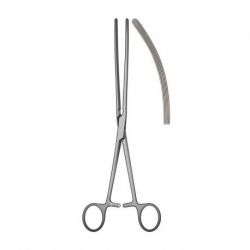Pinza Clamp Intestinal Atraumática Curva 23cm