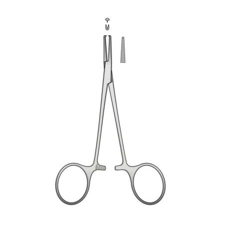 Pinza de Mosquito Recta Con Diente 12,5cm