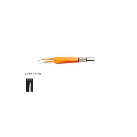 Pinza Bipolar Angulada Antiadherente Silver Curva Conexión EU 12cm