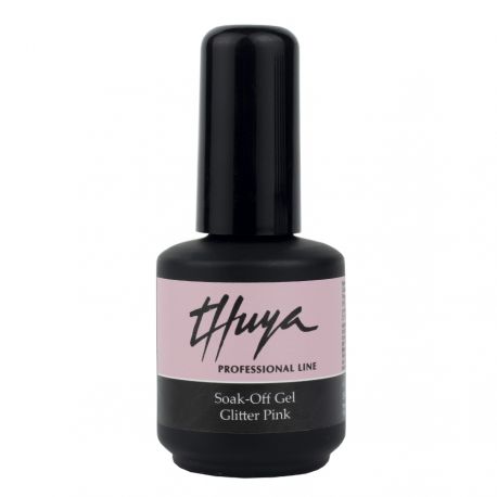Thuya Soak Off Gel Glitter Pink 14 ml.