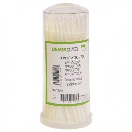 MICROAPLICADORES EXTRA-FINOS BLANCOS 100u. - DENTAFLUX