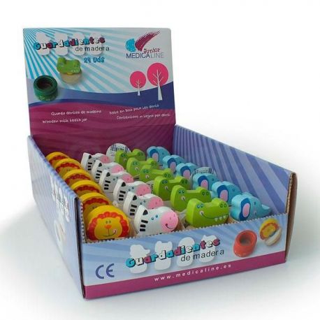 GUARDADIENTES MADERA MEDICALINE JUNIOR 24u. - MEDICALINE