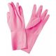 Guante Flocado Rosa, Pack 12 pares