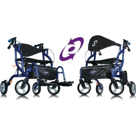 Airgo Fusion™: andador y silla de ruedas en uno. Plegable.