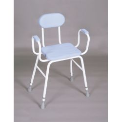Taburete con asiento de poliuretano con reposa-brazos y respaldo (sustituye a PR60262)