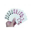 Cartas de poker con números grandes