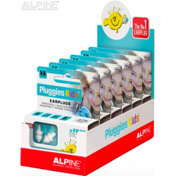Tapones Alpine Pluggles en cajas para display.